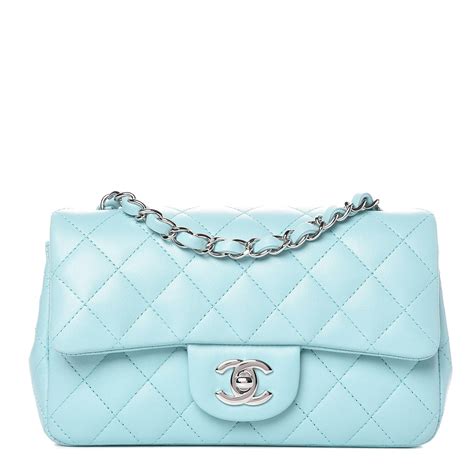 chanel bag light blue|chanel shoulder bag blue.